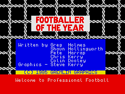 Footballer of the Year (1986)(Gremlin Graphics Software)